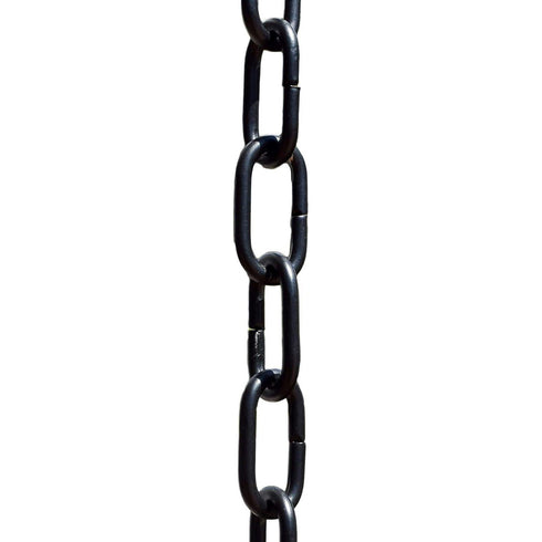 Aluminum Traditional Link Rain Chain Replacement Downspout for Gutters, Matte Black